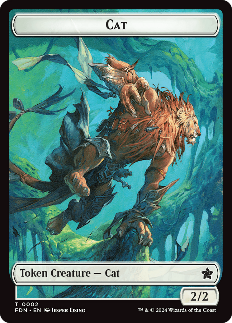 Cat (0001) // Cat (0002) Doubled-Sided Token [Foundations Tokens] | Grognard Games