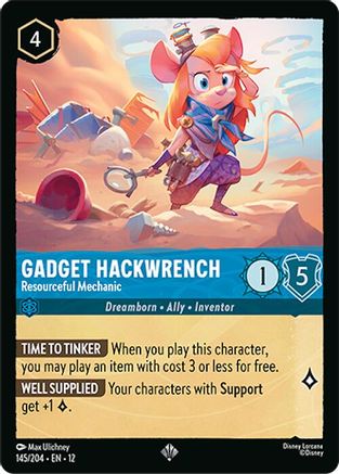 Gadget Hackwrench - Resourceful Mechanic (145/204) - Wilds Unknown Cold Foil | Grognard Games