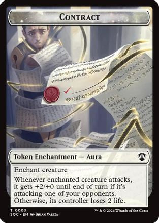 Contract // Copy Double-Sided Token (SOC-3 // 1) - Commander: Secrets of Strixhaven | Grognard Games