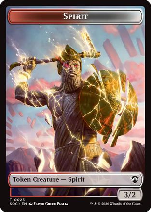 Spirit (0025) // Copy Double-Sided Token (SOC-25 // 1) - Commander: Secrets of Strixhaven | Grognard Games