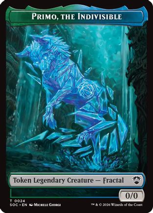 Primo, The Indivisble // Treasure Double-Sided Token (SOC-24 // 12) - Commander: Secrets of Strixhaven | Grognard Games