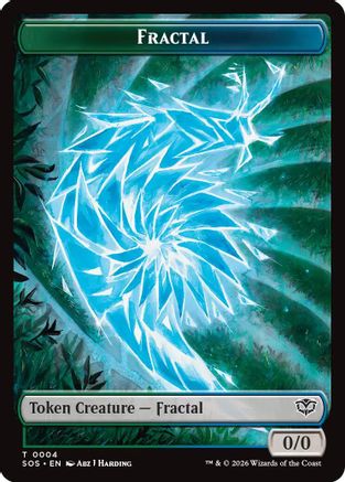 Fractal (0004) // Elemental (0002) Double-Sided Token (SOS-4 // 2) - Secrets of Strixhaven Foil | Grognard Games