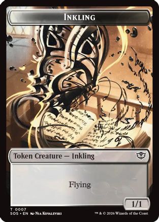 Inkling (0007) // Spirit (0011) Double-Sided Token (SOS-7 // 11) - Secrets of Strixhaven | Grognard Games