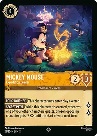 Mickey Mouse - Expedition Leader (26/204) - Wilds Unknown | Grognard Games