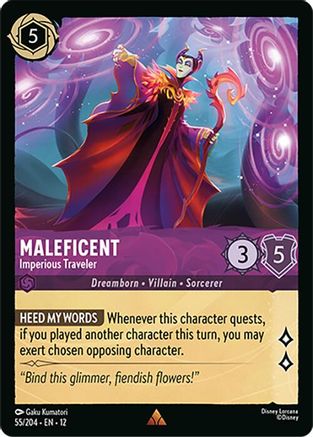 Maleficent - Imperious Traveler (55/204) - Wilds Unknown Cold Foil | Grognard Games