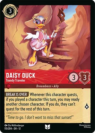 Daisy Duck - Trendy Traveler (115/204) - Wilds Unknown | Grognard Games