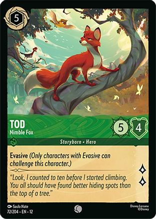 Tod - Nimble Fox (72/204) - Wilds Unknown Cold Foil | Grognard Games