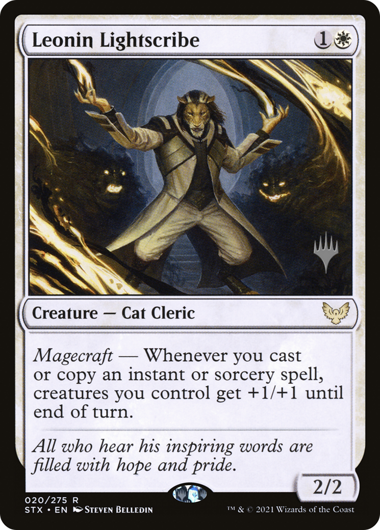 Leonin Lightscribe (Promo Pack) [Strixhaven: School of Mages Promos] | Grognard Games