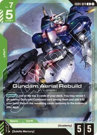 Gundam Aerial Rebuild (GD04 Release Event) - Gundam Promotional Cards (GD04-024) Holofoil | Grognard Games