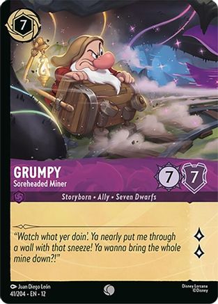 Grumpy - Soreheaded Miner (Foil) (41/204) - Wilds Unknown Cold Foil | Grognard Games