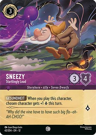 Sneezy - Startlingly Loud (Foil) (42/204) - Wilds Unknown Cold Foil | Grognard Games