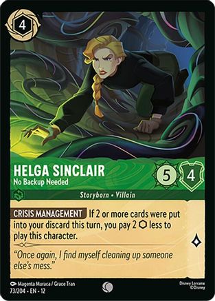 Helga Sinclair - No Backup Needed (73/204) - Wilds Unknown | Grognard Games