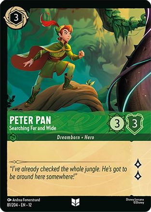Peter Pan - Searching Far and Wide (Foil) (81/204) - Wilds Unknown Cold Foil | Grognard Games