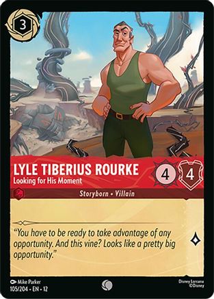 Lyle Tiberius Rourke - Looking for His Moment (105/204) - Wilds Unknown Cold Foil | Grognard Games