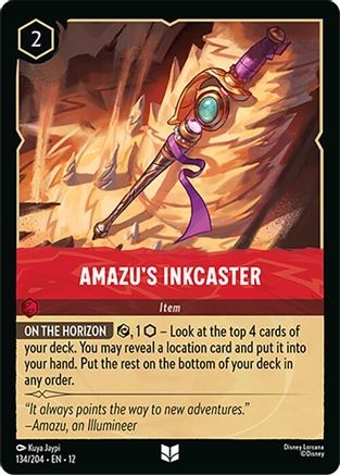 Amazu's Inkcaster (134/204) - Wilds Unknown Cold Foil | Grognard Games