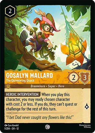Gosalyn Mallard - The Quiverwing Quack (1/204) - Wilds Unknown Cold Foil | Grognard Games
