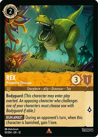 Rex - Protective Dinosaur (10/204) - Wilds Unknown Cold Foil | Grognard Games