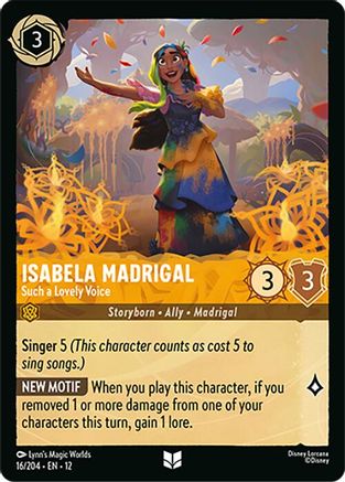 Isabela Madrigal - Such a Lovely Voice (16/204) - Wilds Unknown Cold Foil | Grognard Games