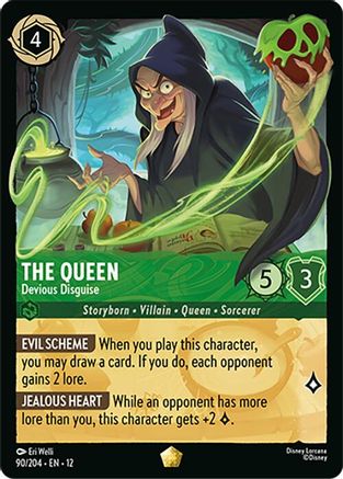 The Queen - Devious Disguise (90/204) - Wilds Unknown Cold Foil | Grognard Games