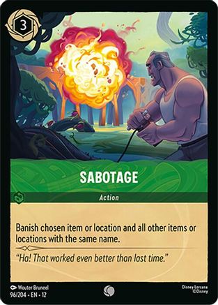 Sabotage (96/204) - Wilds Unknown Cold Foil | Grognard Games