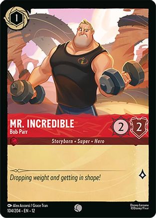 Mr. Incredible - Bob Parr (104/204) - Wilds Unknown Cold Foil | Grognard Games