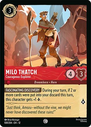 Milo Thatch - Courageous Explorer (108/204) - Wilds Unknown | Grognard Games