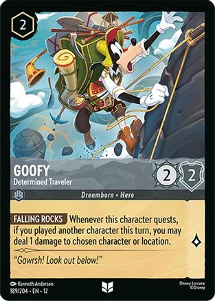Goofy - Determined Traveler (189/204) - Wilds Unknown Cold Foil | Grognard Games