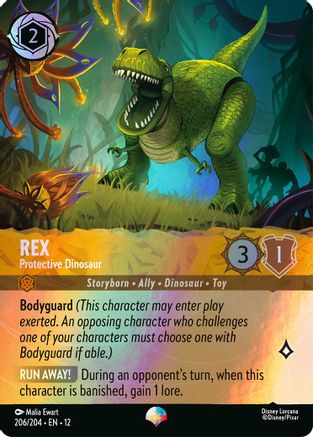 Rex - Protective Dinosaur (Epic) (206/204) - Wilds Unknown Holofoil | Grognard Games