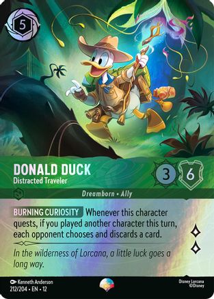 Donald Duck - Distracted Traveler (Epic) (212/204) - Wilds Unknown Holofoil | Grognard Games