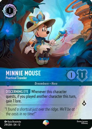 Minnie Mouse - Practical Traveler (Epic) (219/204) - Wilds Unknown Holofoil | Grognard Games