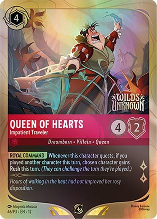 Queen of Hearts - Impatient Traveler (46) - Disney Lorcana Promo Cards Holofoil | Grognard Games