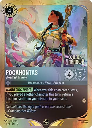 Pocahontas - Steadfast Traveler (48) - Disney Lorcana Promo Cards Holofoil | Grognard Games
