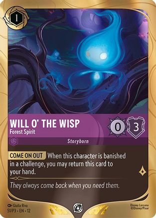 Will o' the Wisp - Forest Spirit (51) - Disney Lorcana Promo Cards Holofoil | Grognard Games