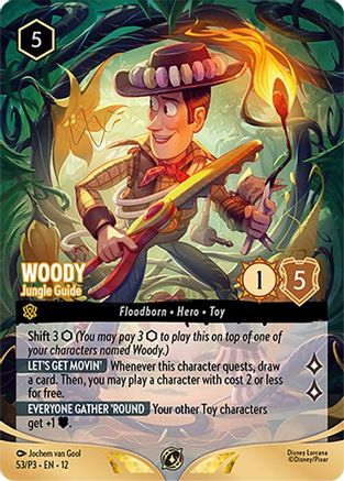 Woody - Jungle Guide (Store Championship Participant) (53) - Disney Lorcana Promo Cards | Grognard Games