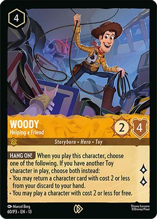 Woody - Helping a Friend (60) - Disney Lorcana Promo Cards Holofoil | Grognard Games