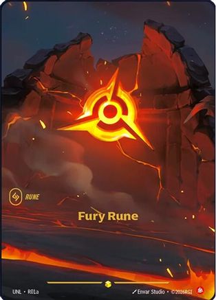 Fury Rune (Alternate Art) (R01a) - Unleashed Foil | Grognard Games