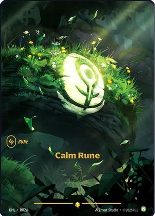 Calm Rune (Alternate Art) (R02a) - Unleashed Foil | Grognard Games