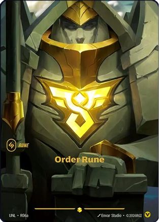 Order Rune (Alternate Art) (R06a) - Unleashed Foil | Grognard Games