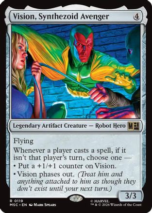 Vision, Synthezoid Avenger (MSC-119) - Commander: Marvel Super Heroes | Grognard Games