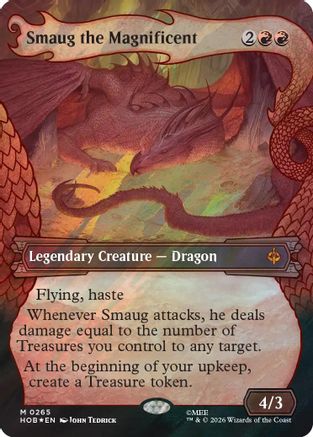 Smaug the Magnificent (Showcase) (Surge Foil) (HOB-265) - The Hobbit Foil | Grognard Games