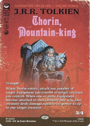 Thorin, Mountain-king (Borderless) (HOB-243) - The Hobbit Foil | Grognard Games