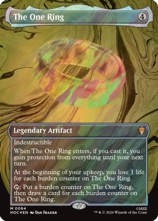 The One Ring (Borderless) (Surge Foil) (HOB-084) - The Hobbit Foil | Grognard Games
