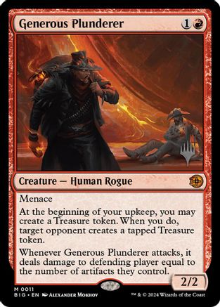 Generous Plunderer (PPOTJ-011) - Promo Pack: Outlaws of Thunder Junction | Grognard Games