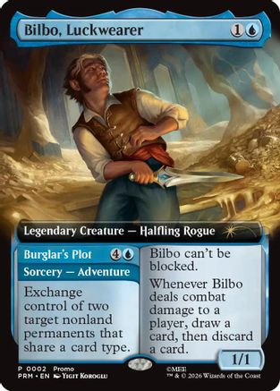 Bilbo, Luckwearer (Extended Art) (PRM-002) - Promo Pack: The Hobbit Foil | Grognard Games
