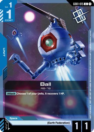 Ball  (Judge Pack 02) - Gundam Promotional Cards (GD01-015) Holofoil | Grognard Games