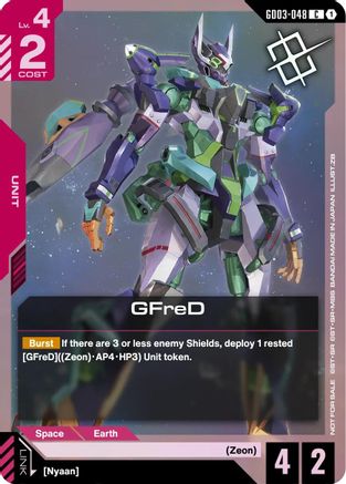 GFreD (Judge Pack 02) - Gundam Promotional Cards (GD03-048) Holofoil | Grognard Games