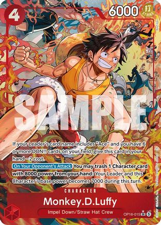 Monkey.D.Luffy (Alternate Art) (OP16-015) - The Time of Battle Foil | Grognard Games