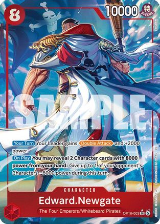 Edward.Newgate (Alternate Art) (OP16-003) - The Time of Battle Foil | Grognard Games