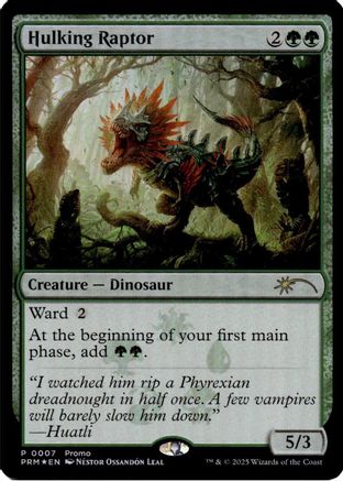 Hulking Raptor (MEDIA-007) - Media Promos Foil | Grognard Games