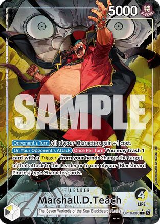 Marshall.D.Teach (080) (Alternate Art) (OP16-080) - The Time of Battle Foil | Grognard Games